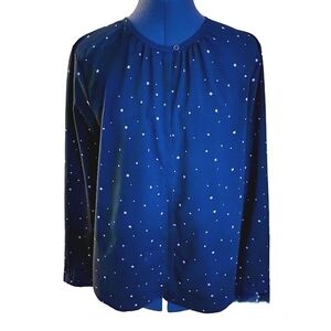 G.H. Bass & Co. Navy Star Blouse